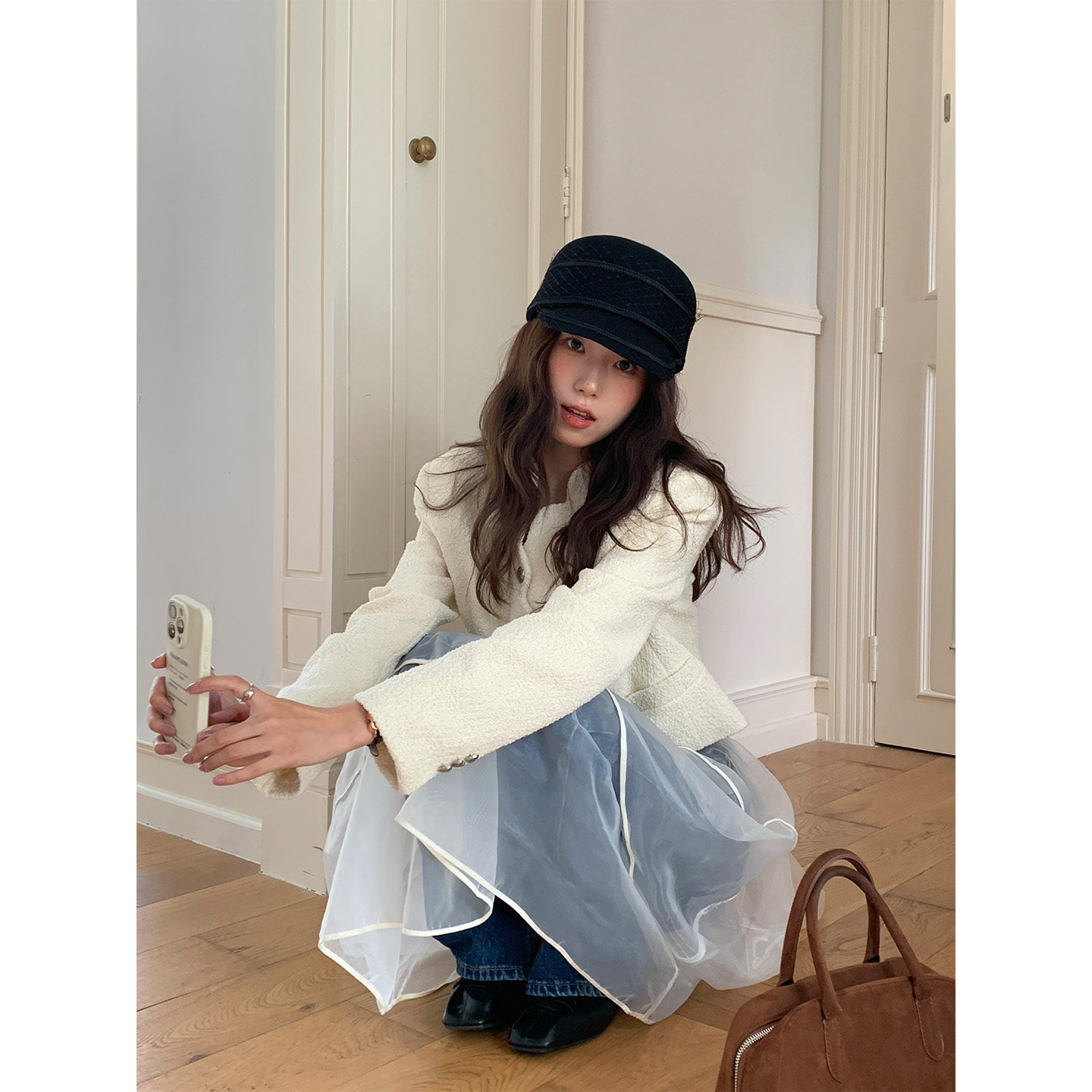 定制款~法式优雅风网纱报童帽女2026新款冬季复古马术帽子羊毡帽,服饰配件/皮带/帽子/围巾,帽子,淘宝优惠券,粉丝福利购,淘宝优惠卷