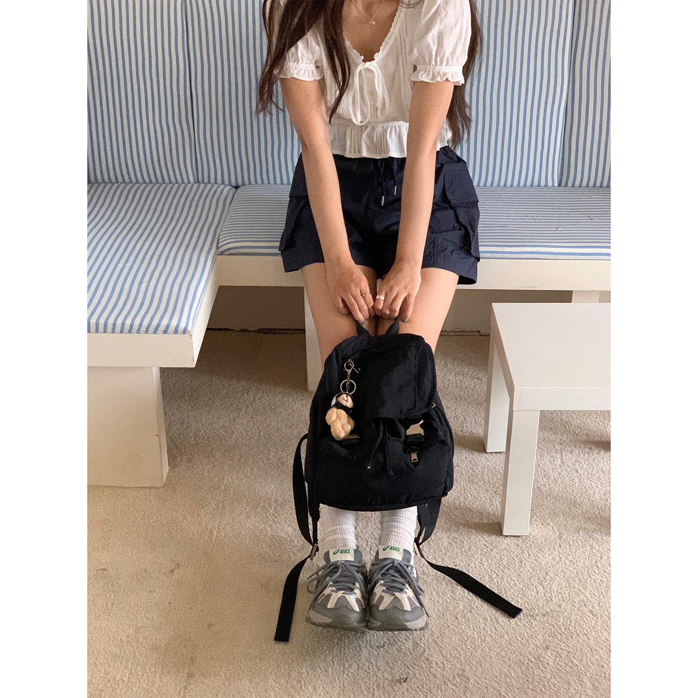 芝士商店休闲百搭小众双肩书包女