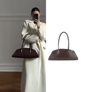 2025法棍包Ruel真皮法式 复古牛皮腊肠包秋冬通勤百搭麂皮腋下包