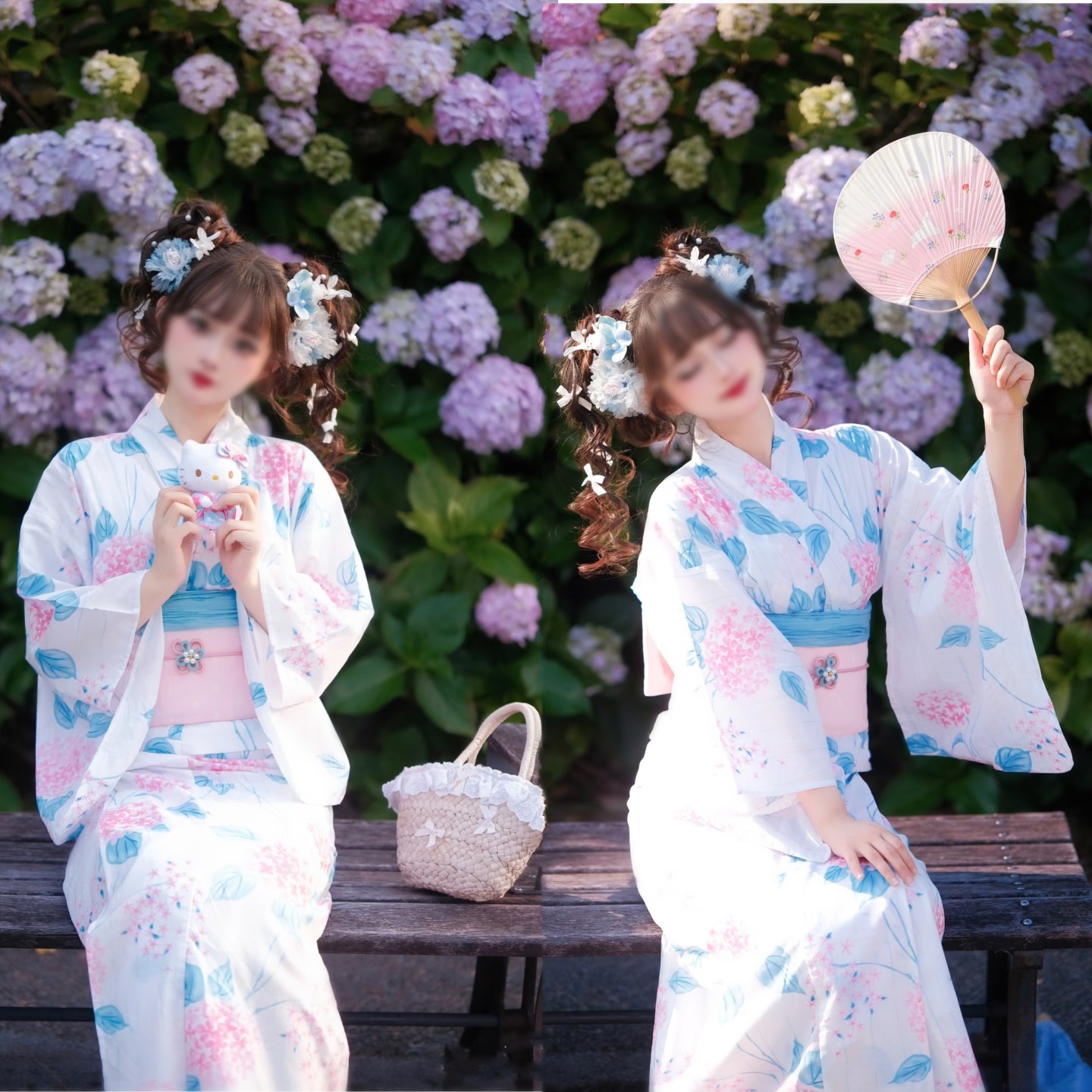 日式和服改良浴衣连衣裙写真
