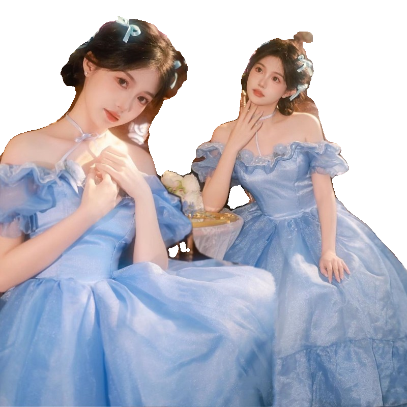 晚礼服女生日成人礼写真轻奢小众