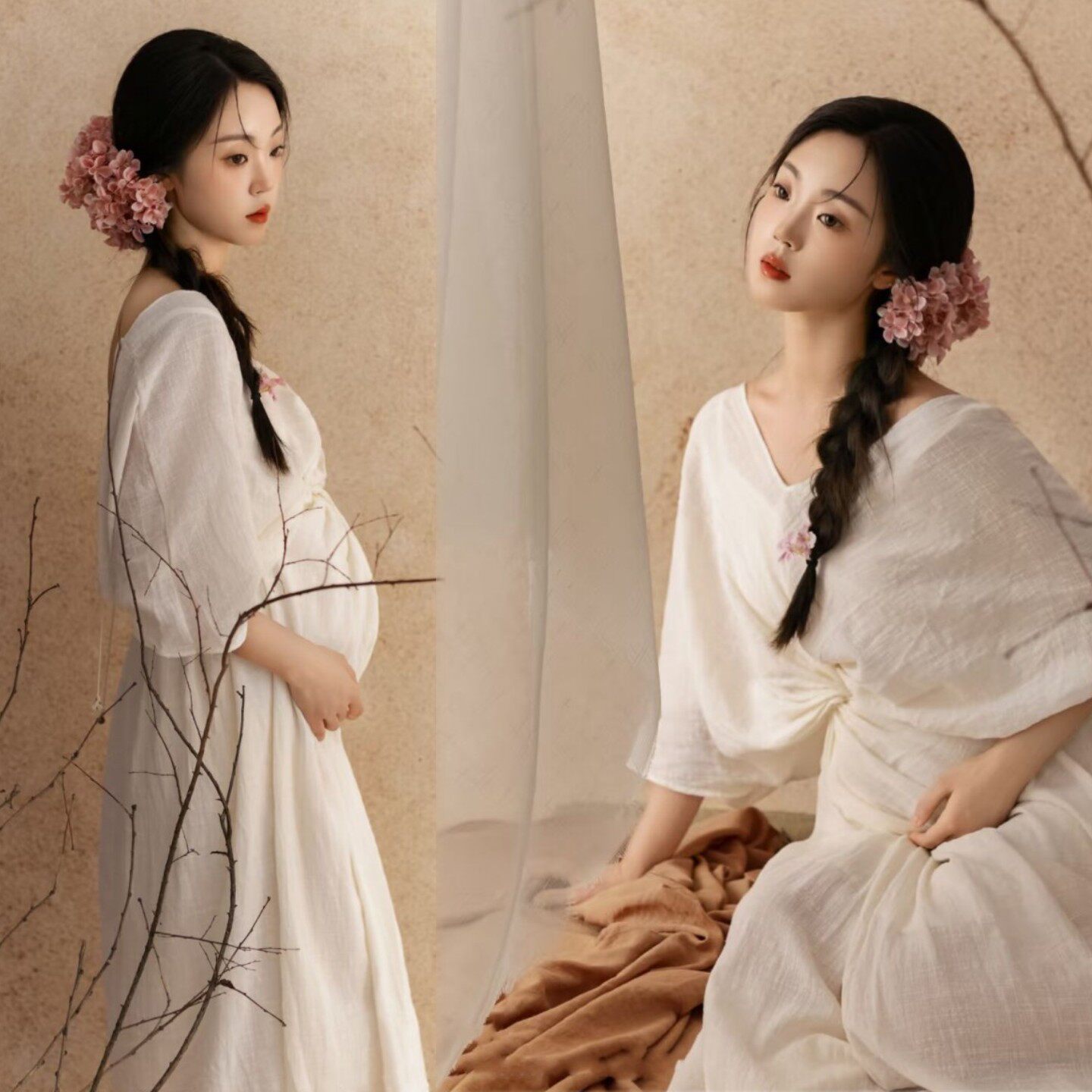影楼孕妇主题摄影服装新款复古