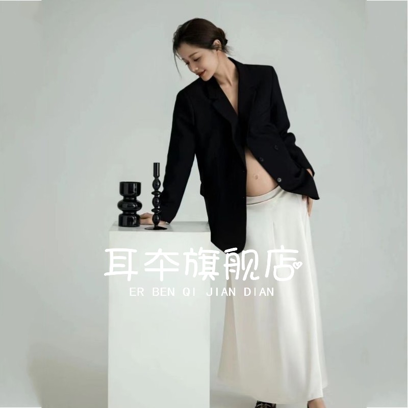 孕妇西服写真摄影服装