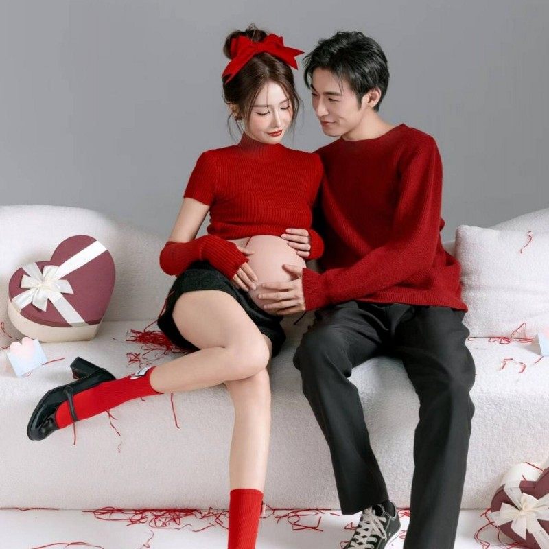 孕妇照情侣拍照主题服装