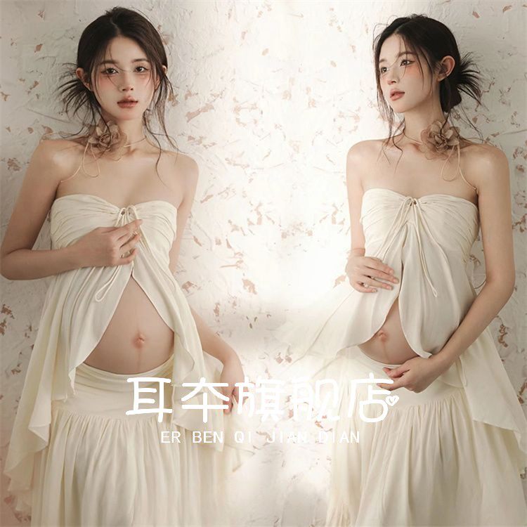 复古甜美氛围抹胸裙连衣裙