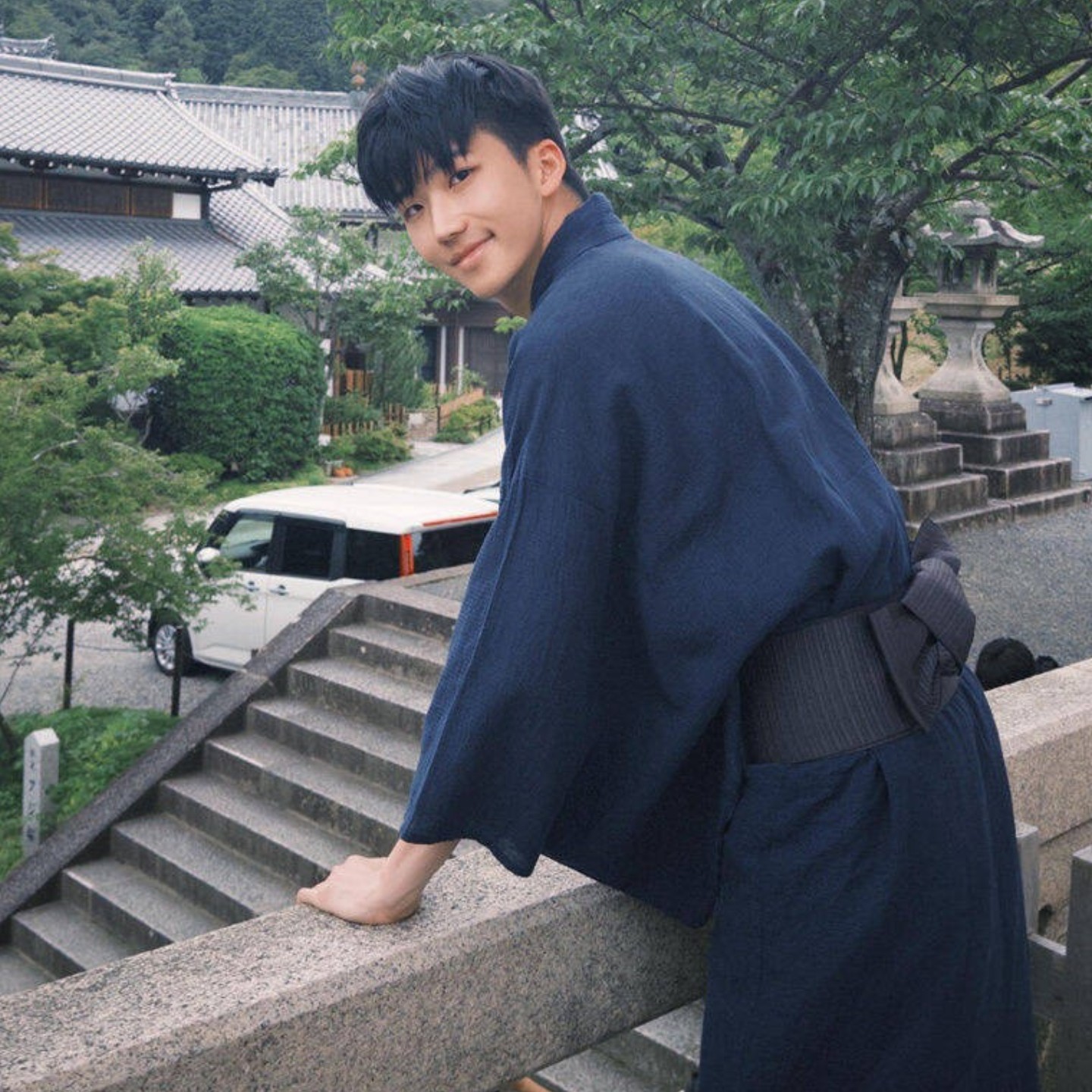 日本传统男士和服浴衣长袍武士写真正装和服男日式cos服装摄影服