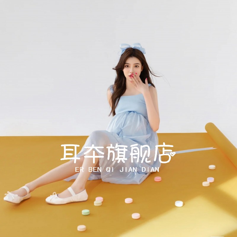 孕妇拍照服装修身小清新少女感
