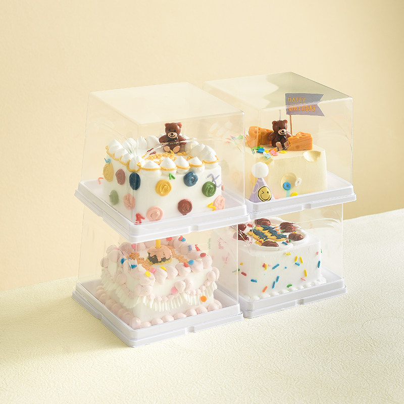 四寸手提蛋糕盒3/4/5寸小蛋糕爆浆芝士慕斯透明西点外卖打包盒子,厨房/烹饪用具,点心包装盒/包装袋,淘宝优惠券,粉丝福利购,淘宝优惠卷