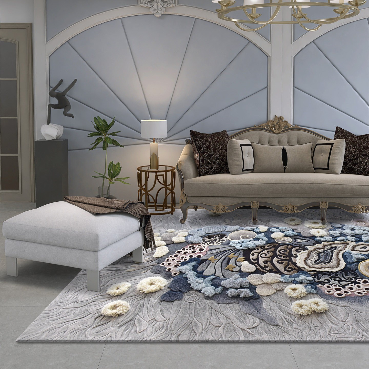 进口新款羊毛轻奢风北欧风灰色客厅卧室沙发手工精品加厚高级地毯,居家布艺,地毯,淘宝优惠券,粉丝福利购,淘宝优惠卷
