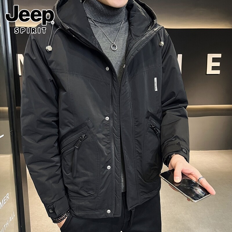JEEP COTTON JACKET MENS WINTER THICKENED WARM CARGO JACKET JACKET NEW YOUTH FASHION BRAND DOWN JACKET MENS WEAR