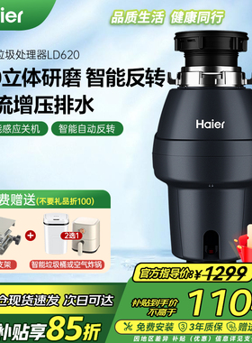 海尔LD620厨余垃圾处理器下水槽餐厨食物粉碎机厨房家用无线开关