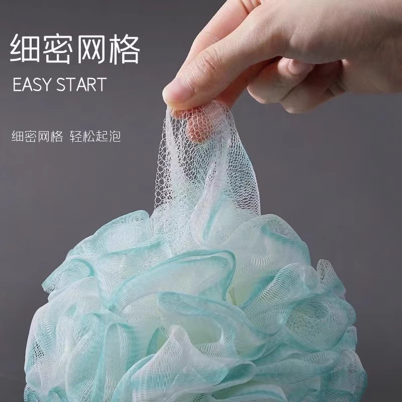 高档沐浴球大号不散浴花起沫搓澡巾超柔软耐用可爱少女泡澡球洗澡