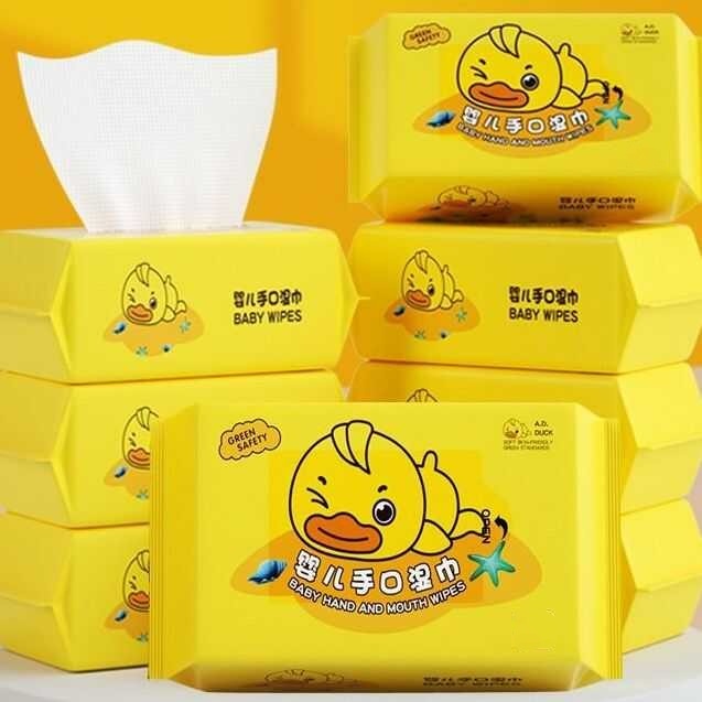 小黄鸭婴儿手口清洁湿巾纸