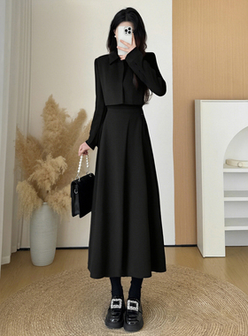 2025秋季新款有里布气质时尚显瘦上衣+高腰裙子套装两件套LJ0065A