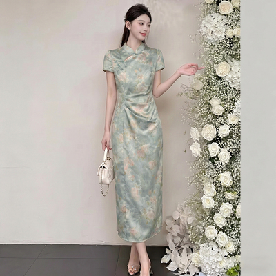 2026夏季新款新中式国风旗袍女时尚减龄绝美舒适显瘦连衣裙D8363
