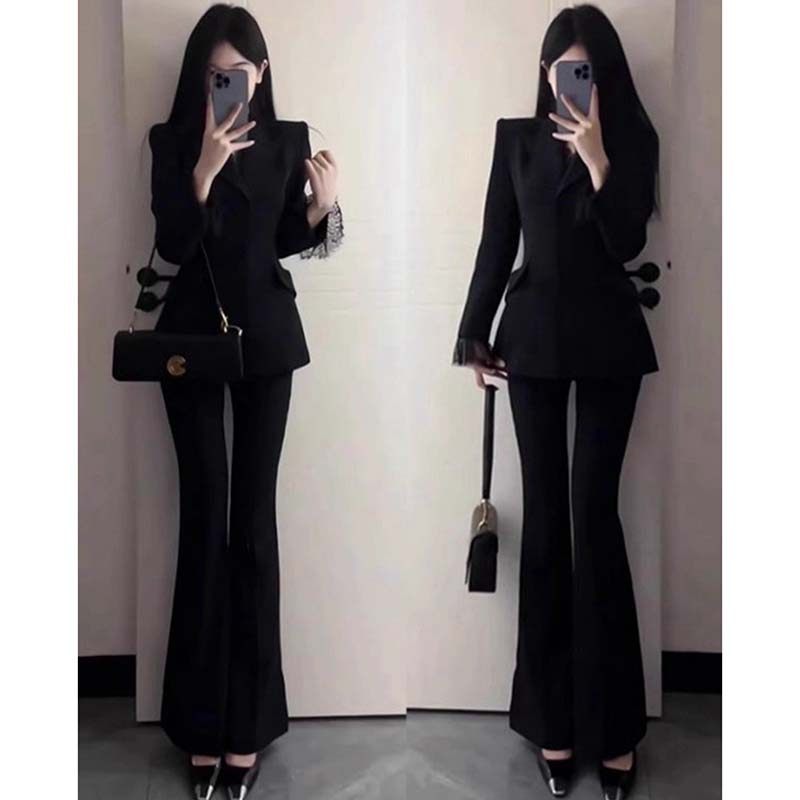 蕾丝拼接西装高级套装女设计感韩版气质名媛裤套装两件套TX0109,女装/女士精品,时尚套装,淘宝优惠券,粉丝福利购,淘宝优惠卷