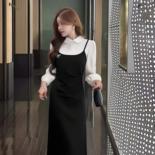 高级轻奢时尚连衣裙2026秋冬季新款连衣裙D4604