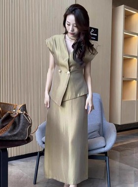【有里布】2026夏季新款法式赫本风气质套装裙夏季两件套D1594A