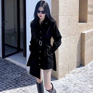 气质轻奢高级感小香风衬衫 含腰带法式 连衣裙HY0291 新款 2026春季