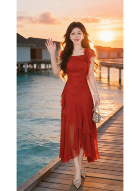 2026夏季爆款有里布海边度假连衣裙气质甜美仙女裙D5411