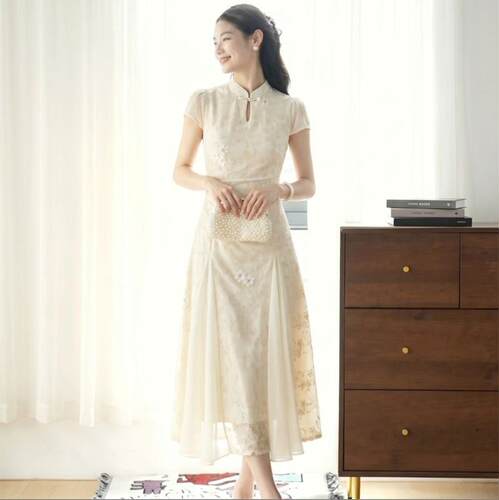有里布2026夏季新款女新中式气质改良旗袍修身显瘦连衣裙 D6632