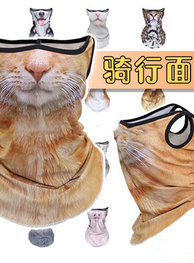 猫咪防晒面罩橘猫防晒口罩动物防
