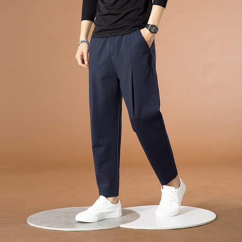 休闲裤男运动哈伦裤九分裤