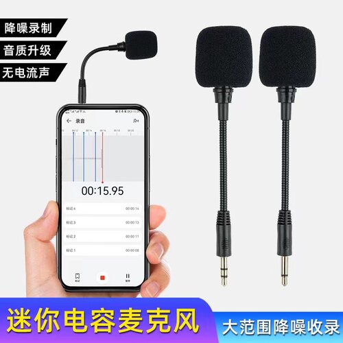 吃播领夹麦克风 带货户外拍摄节目摄影唱歌降噪手机单反直播通用