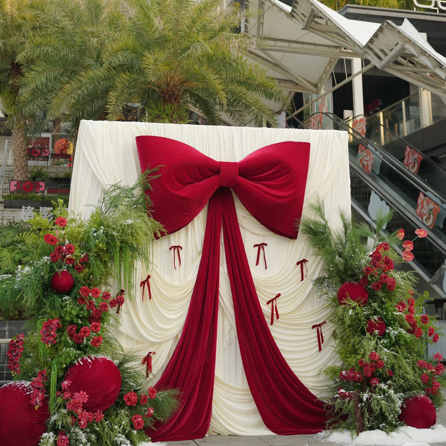 婚房布置新年超大蝴蝶结巨型红丝绒圣诞节氛围橱窗背景墙结婚装饰,节庆用品/礼品,婚房装扮用品,淘宝优惠券,粉丝福利购,淘宝优惠卷