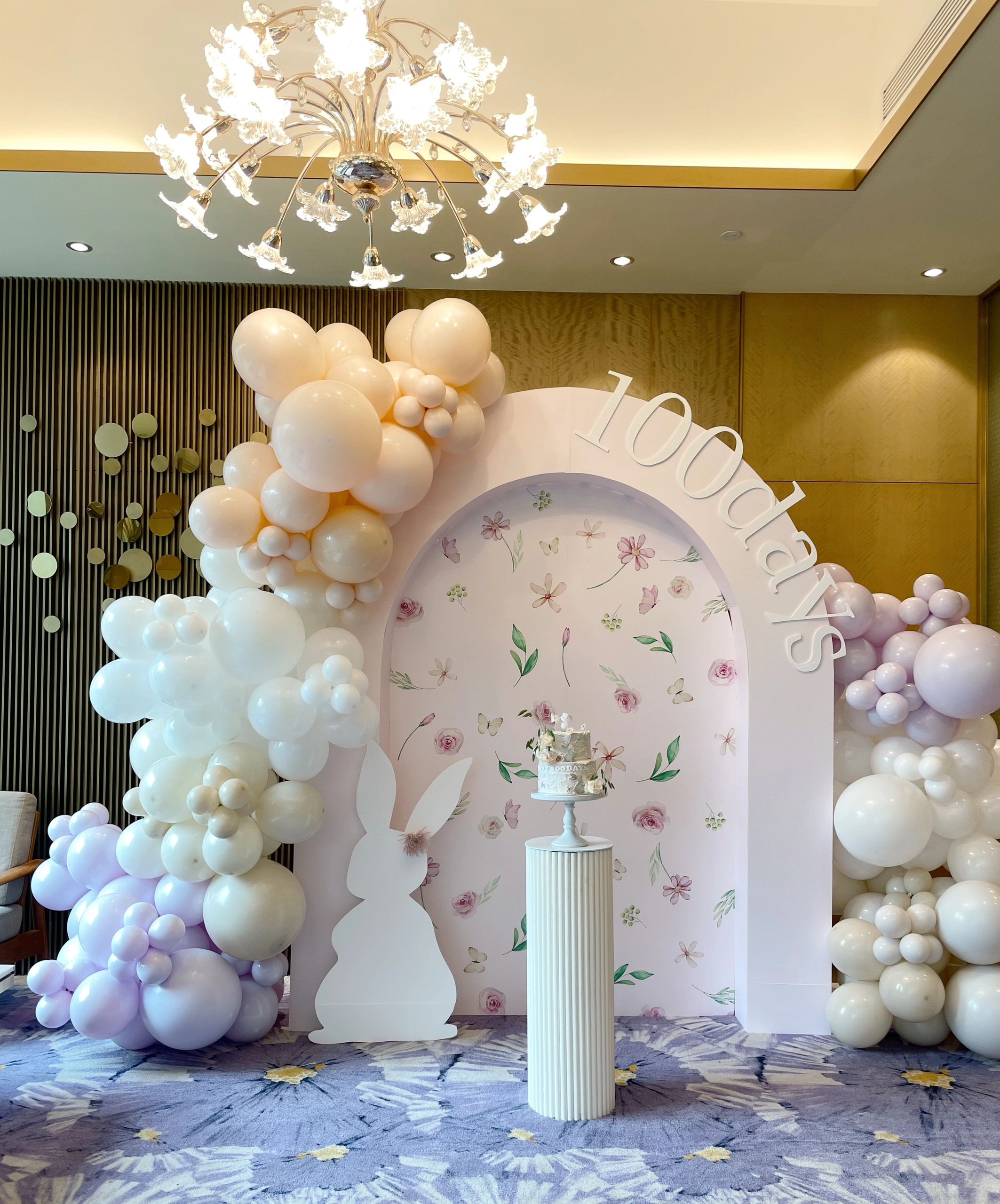 兔年男女百日宴一周岁生日布置