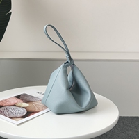 Niche design first-layer cowhide women's small bag wonton bag zipper handbag retro versatile genuine leather handbag ins