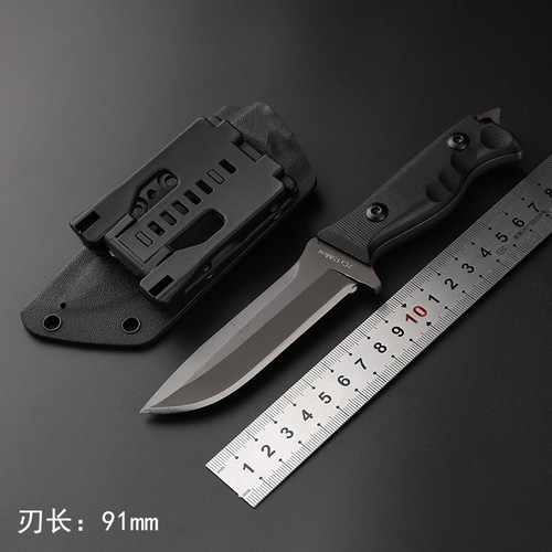 特战高硬度战术小刀潜水直刀防身户外刀具锋利荒野外求生开刃短刀 - 封面