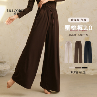 柳歌现代舞蹈服女古典舞形体练功美臀裤子铜氨丝加厚直筒阔腿长裤