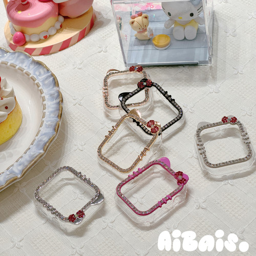 kt猫镶边适用苹果11手表8保护壳iWatchs10套applewatch7表壳s9