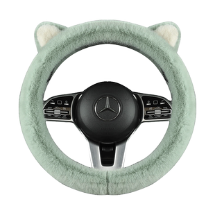 汽车方向盘套冬季短毛绒红旗HS3 HS5 HS7 H5保暖防滑把套可爱卡通