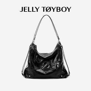 【新品】JTB机车漫游包.全牛皮小众高级大容量单肩斜挎包腋下包女