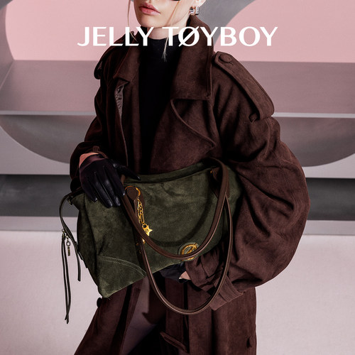 【新品】JTB逆光托特包.牛皮斜挎包机车风单肩手提腋下包女大容量