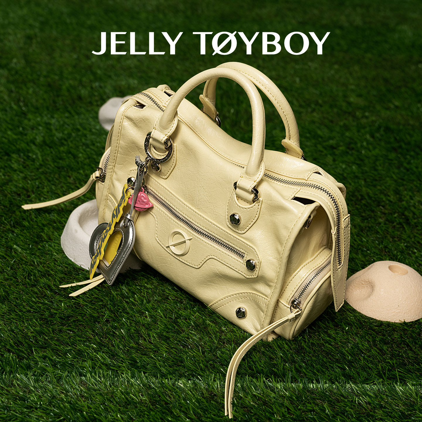 【新品】JTB小极光托特包.新款机车手提包女质感黄色大容量斜挎包