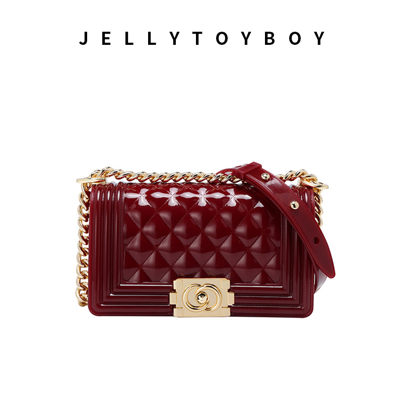 JTB果冻包包新款2020女时尚斜挎单肩菱格链条包抑菌防潮可水洗