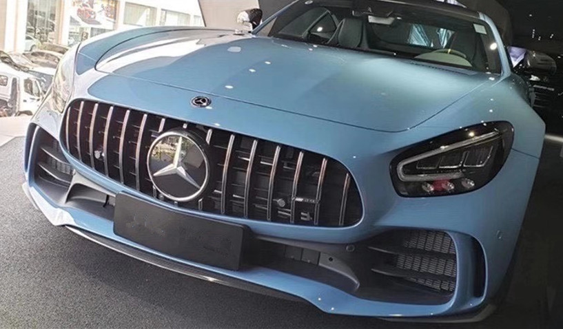 适用于17-20奔驰amg gt双门跑车gtr gt c gts改装gtr瀑布竖条中网