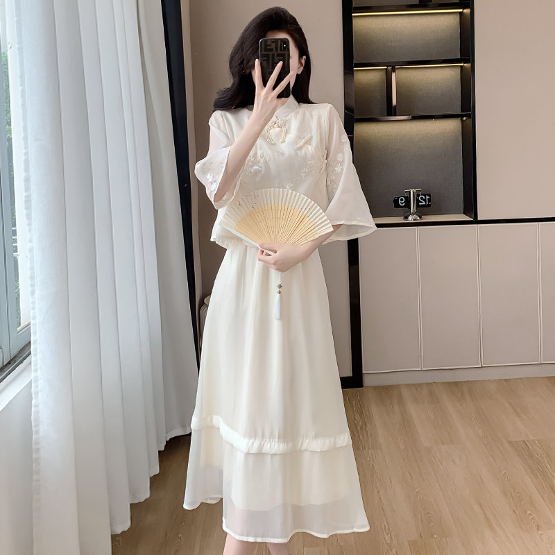 新中式国风汉元素套装连衣裙女装夏新款改良旗袍汉服裙子