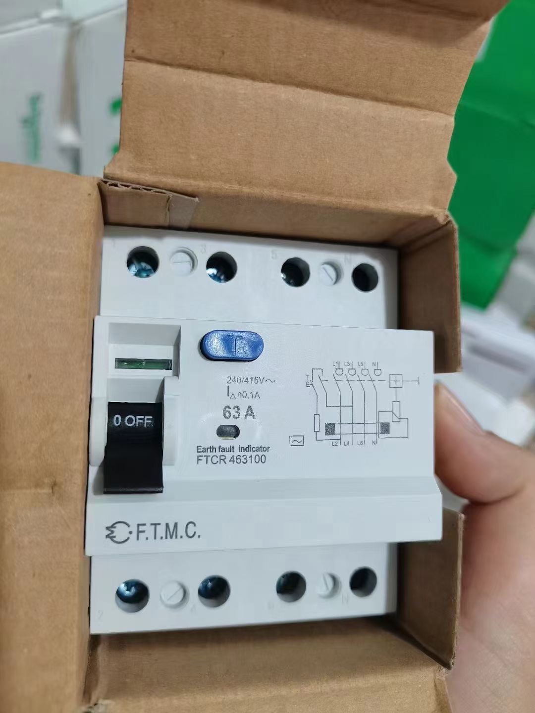 FTMC电磁式漏电保护器4P4线LE40A63A