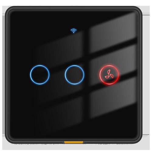 WiFi风扇灯2路RF遥控墙壁触摸开关涂鸦智能APP定时EUSwitch遥控器