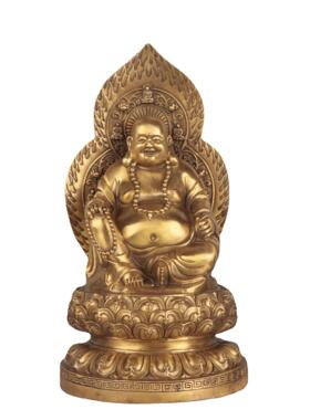 铜弥勒佛铜弥勒佛背光弥勒家居办公室铜工艺品