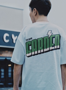 花园鼓房GARDEN DRUM休闲潮流短袖白色T恤23新款设计oversize男女