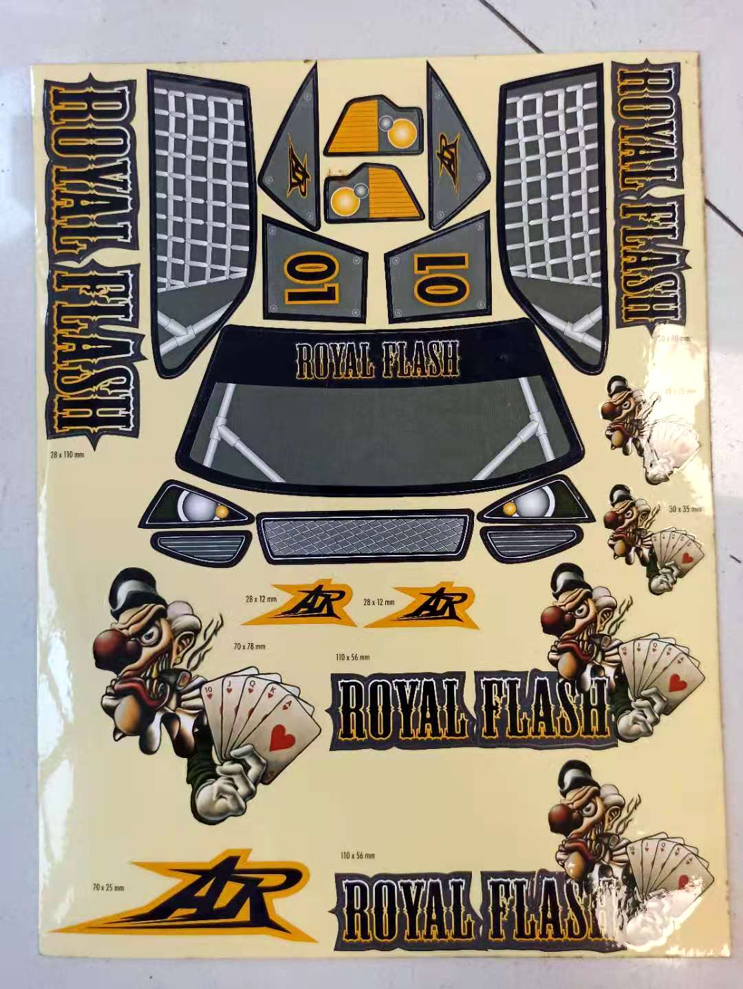 RC车模航模 车壳贴纸贴花 拉花 装饰车贴 数字跑车贴纸系列1