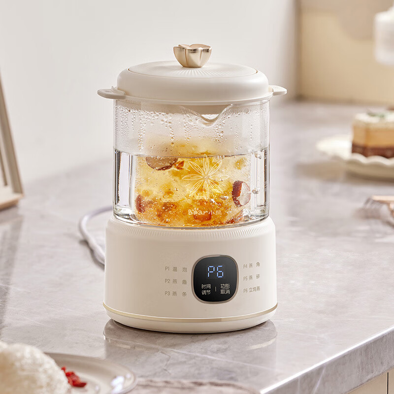 小熊养生壶YSH-E08N1恒温养生杯燕窝炖盅多功能小型全玻璃煮花茶