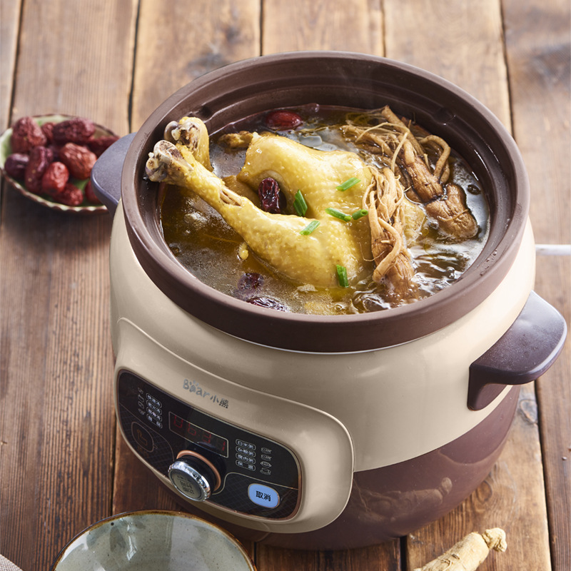 Bear/小熊 DDG-D40B1 电炖锅紫砂慢炖家用全自动大容量煮粥煲汤锅