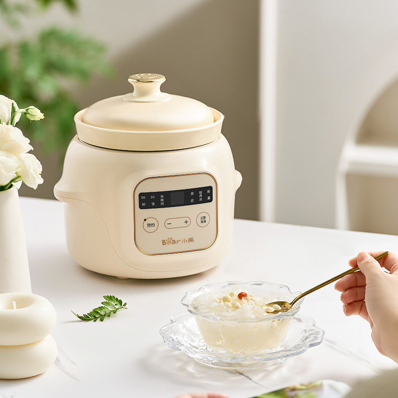 小熊电炖盅ddg-d10w6婴儿电煮锅蒸煮一体电炖锅陶瓷宝宝辅食