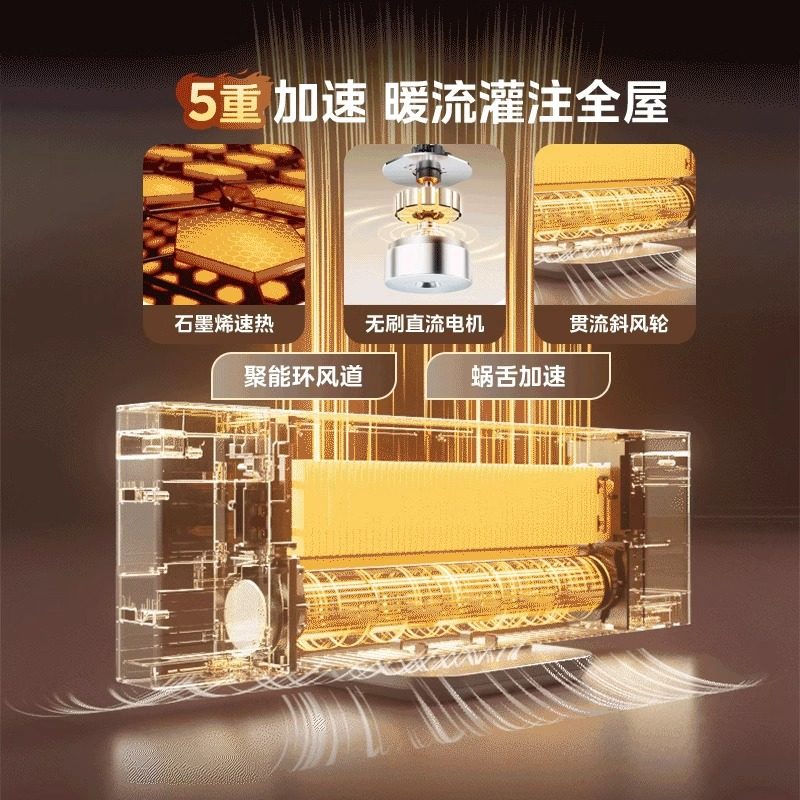 美的踢脚线电暖器NDT-MN家用取暖器客厅可立卧室暖风机取暖